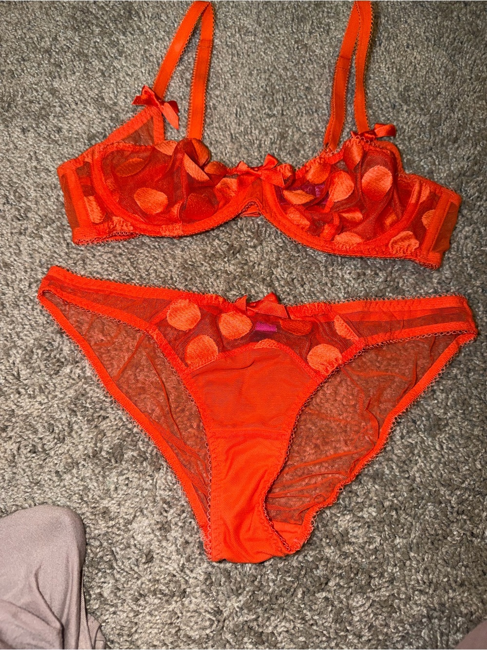 LâAgent Agent Provocateur Ceria Tangerine Bra & Brief Set 30B Rare